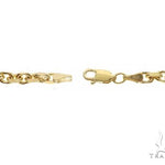 14K Yellow Gold Diamond Cut Solid Anchor Chain 18 Inches 3mm 70122 - Image 4