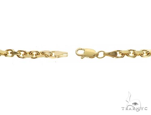 14K Yellow Gold Diamond Cut Solid Anchor Chain 22 Inches 2.5mm 70123 - Image 4