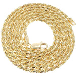 14k Yellow Gold Diamond Cut Solid Rope Chain 22 Inches 2.5mm 64770 - Image 4