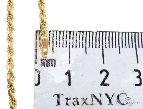 14k Yellow Gold Diamond Cut Solid Rope Chain 22 Inches 2.5mm 64770 - Image 6