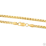 14K Yellow Gold Diamond Cut Solid Round Box Link Chain  22 Inches 3mm 70642 - Image 2