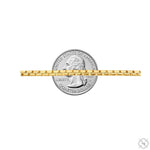 14K Yellow Gold Diamond Cut Solid Round Box Link Chain  22 Inches 3mm 70642 - Image 3