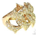 14K Gold Diamond Spiked Cuban Link Ring 66170 - Image 3