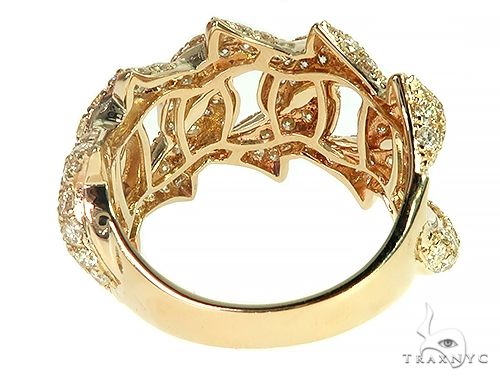 14K Gold Diamond Spiked Cuban Link Ring 66170 - Image 5