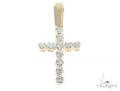 14K Gold Diamond Small Cross 65300 - Image 1