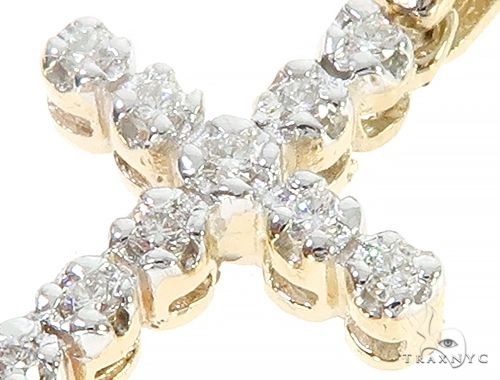 14K Gold Diamond Small Cross 65300 - Image 4