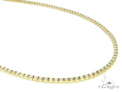 14K Yellow Gold Diamond Tennis n 20 Inches 2.0mm   66154 - Image 1