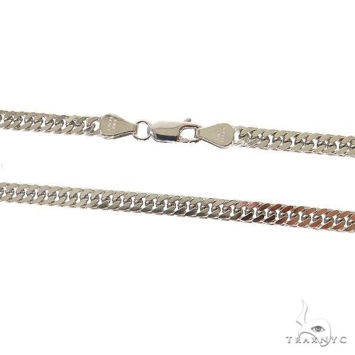 14K White Gold Double Curb Link Chain 22 inches 4.6mm 68969 - Image 4