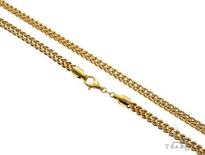 14k Yellow Gold Hollow Franco Link Chain 24 Inches 5mm 63097 - Image 1