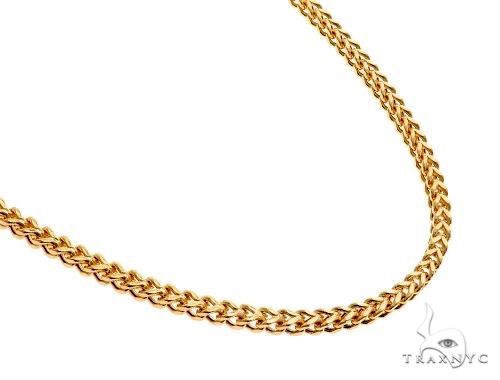 14K Yellow Gold Hollow Franco Link Chain 28 Inches 2.8mm   64434 - Image 2