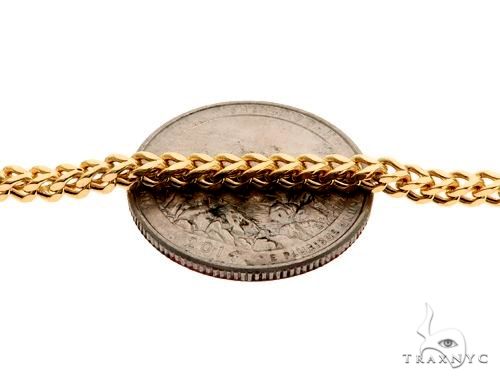 14K Yellow Gold Hollow Franco Link Chain 28 Inches 2.8mm   64434 - Image 3