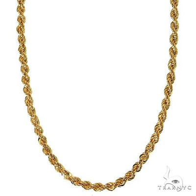 14k Yellow Gold Hollow Rope  18 Inches 2.1mm 64539 - Image 1