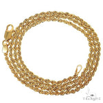 14k Yellow Gold Hollow Rope  18 Inches 2.1mm 64539 - Image 3