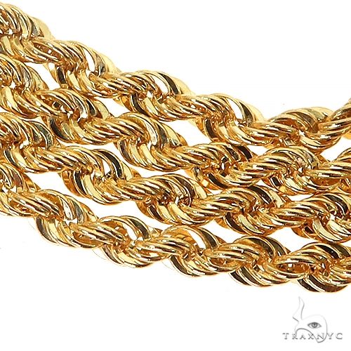 14k Yellow Gold Hollow Rope  18 Inches 2.1mm 64539 - Image 4