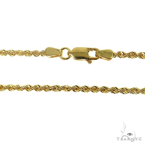 14k Yellow Gold Hollow Rope  18 Inches 2.1mm 64539 - Image 5