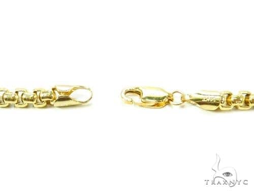 14K Yellow Gold Hollow Round Box Link Chain 30 Inches 3.5mm 70201 - Image 5