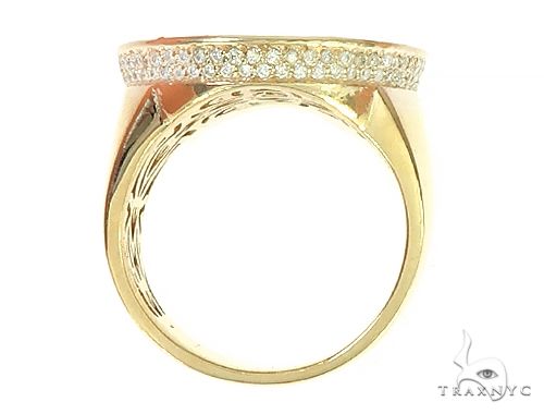 14K Yellow Gold Memorial Photo Ring 65760 - Image 5