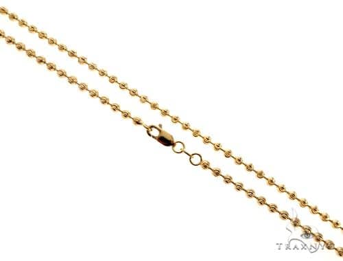 14K Yellow Gold Moon Cut Link Chain 22 Inches 3.5mm 65308 - Image 1