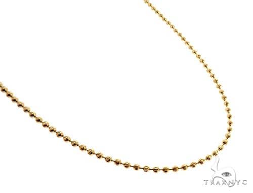 14K Yellow Gold Moon Cut Link Chain 22 Inches 3.5mm 65308 - Image 2
