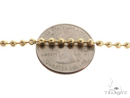14K Yellow Gold Moon Cut Link Chain 24 Inches 4mm   65177 - Image 3