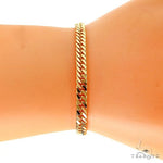 14K Yellow Gold Solid Double Curb Link Bracelet 8 Inches 5.4mm   68585 - Image 6