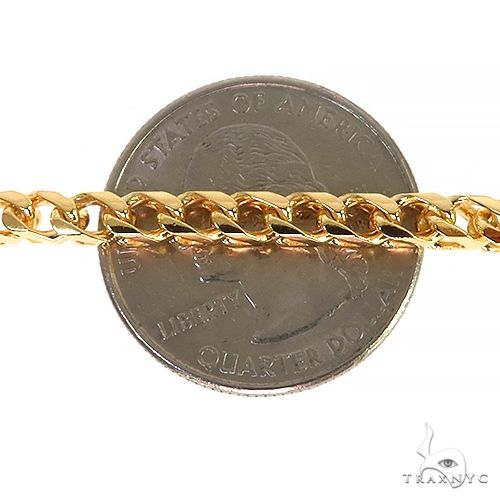 14K Yellow Gold Solid Franco Chain 22 Inches 4mm   67957 - Image 4