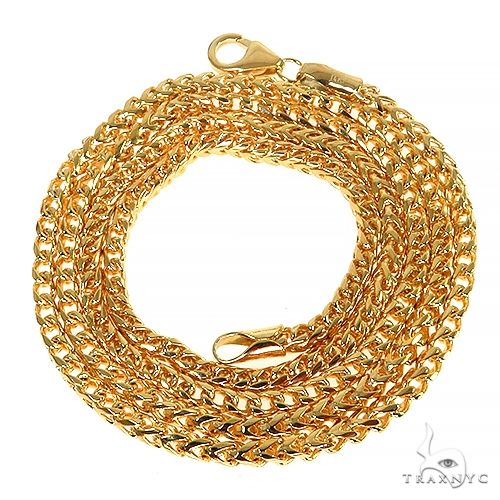 14K Yellow Gold Solid Franco Chain 26 Inches 2.6mm   67956 - Image 3