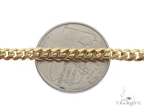 14K Yellow Gold Solid Miami Cuban Link Bracelet 8 Inches 3.5 mm   65582 - Image 4