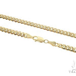 14K Yellow Gold Solid Miami Cuban Link Chain 18 Inches 4mm 70140 - Image 2