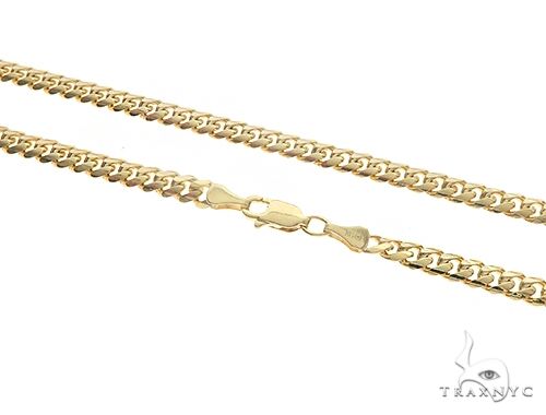 14K Yellow Gold Solid Miami Cuban Link Chain 18 Inches 4mm 70140 - Image 2