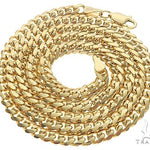 14K Yellow Gold Solid Miami Cuban Link Chain 18 Inches 4mm 70140 - Image 3