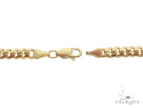 14K Yellow Gold Solid Miami Cuban Link Chain 18 Inches 4mm 70140 - Image 5