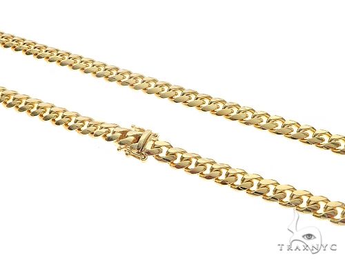 14K Yellow Gold Solid Miami Cuban Link Chain 26 Inches 6mm 65903 - Image 2