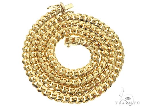 14K Yellow Gold Solid Miami Cuban Link Chain 26 Inches 6mm 65903 - Image 3