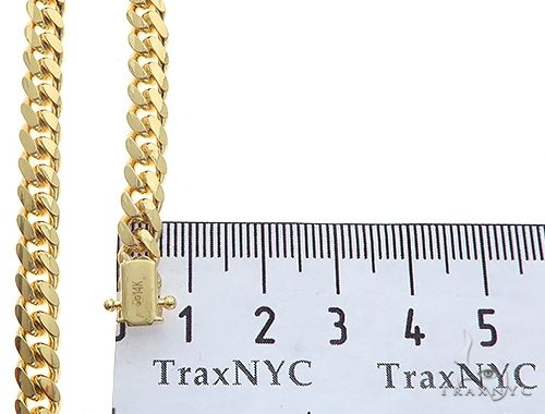 14K Yellow Gold Solid Miami Cuban Link Chain 26 Inches 6mm 65903 - Image 6