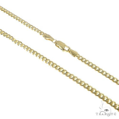 14K Yellow Gold Solid Thin Miami Cuban Link  20 Inches 3.5mm   65898 - Image 1