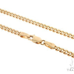 14K Yellow Gold Solid Thin Miami Cuban Link Chain 24 Inches 3mm   65185 - Image 1