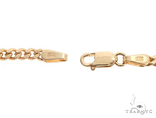 14K Yellow Gold Solid Thin Miami Cuban Link Chain 24 Inches 3mm   65185 - Image 4