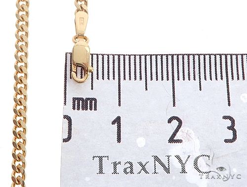 14K Yellow Gold Solid Thin Miami Cuban Link Chain 24 Inches 3mm   65185 - Image 5