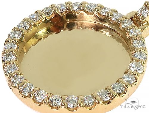 14K Yellow Gold Sweet Memories Collection Mini Diamond Photo Pendant 66262 - Image 4