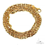 14K Yellow Gold Thin Diamond Cut Solid Anchor Cable Link 18 Inches 3.7mm 70254 - Image 3