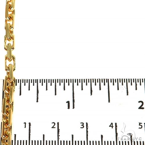 14K Yellow Gold Thin Diamond Cut Solid Anchor Cable Link 18 Inches 3.7mm 70254 - Image 6