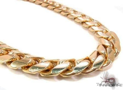 14k Yellow  Gold Semi Solid Miami Cuban  24 Inches 16.3mm   68452 - Image 1