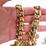 14KY Gold Semi Solid Miami Cuban Link 22 Inches 16.2mm 68451 - Image 3