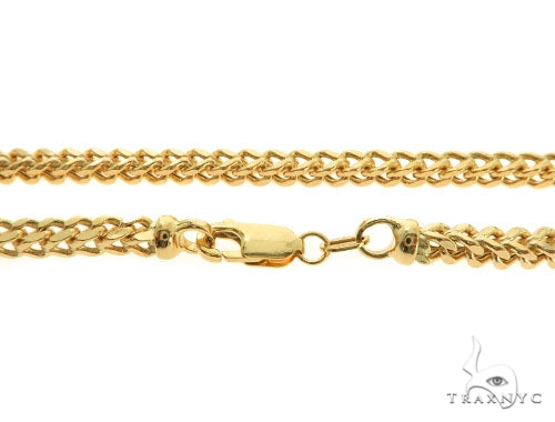 14k Yellow Gold Hollow Franco Link Chain  3.5mm 26 Inches  57294 - Image 4