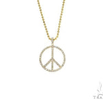 14k Gold Peace and Love Pendant Set 66336 - Image 1