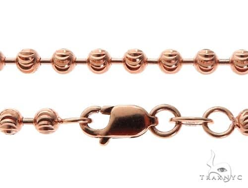 14k Rose Gold Moon Cut Chain 26 Inches 3.5mm   65181 - Image 5