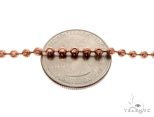 14k Rose Gold Moon Cut Chain 24 inches 3mm   64609 - Image 4