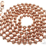 14k Rose Gold Moon Cut Chain 24 inches 3mm   64609 - Image 5