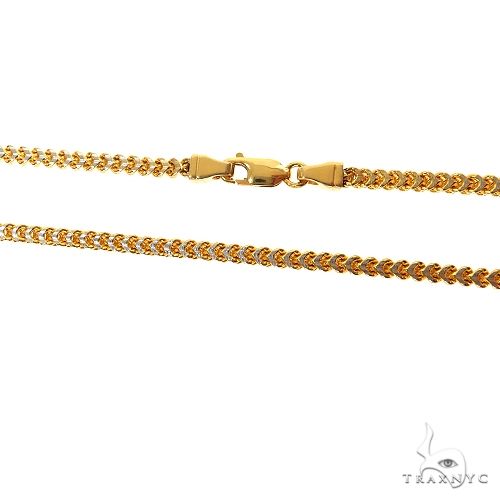 14k Two-Tone Semi-Solid Franco Link Chain 3.5mm 18 Inches 69943 - Image 3